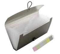 HhBdy Document Folder, Organiser Folder, 13 Grids, Expanding Folder with Labels, Folder System, Waterproof Folder with Compartments for Schools, Offices, Hospitals, Businesses and Libraries (Black)