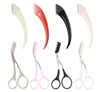 HhBdy Eyebrow Scissors 8Pcs Eyebrow Trimmer Set Eye Brow Shaper Eyebrow Scissors with Combeyebrow Cut Scissor Eyelash Hair Remover Eyebrow Grooming Set Eyebrow Scissor with Comb for Men Women