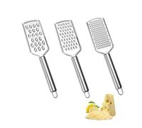 HhBdy Grater 3Pcs Stainless Steel Material Graters for Kitchen with Handle Lemon Zester Grater Toolnutmeg Grater for Cheese Carrot Ginger Chocolate Coconut Nuts and Horseradish