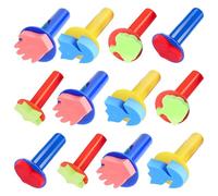 HhBdy Paint Dabbers Sponges,12Pcs Assorted Sponges Brush Set,Paint Tools for Kids Colorful Sponge Paint Brushes Diy Sponge Finger Painting Set for Acrylic Paint Ink Tempera Paint