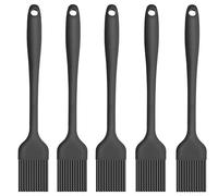 HhBdy Pastry Brushes Silicone,5Pcs Black Basting Brush Silicone Pastry Brush Pastry Brushes for Baking Oil Brush Heat Resistant Mini Food Safe Brushes,Kitchen Cooking Tools 8.3inch