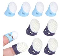 HhBdy Thimbles for Hand Sewing,8Pcs Silicone Thimble Finger Protectors 2 Sizes Fingertip Thimble Finger Tips Pads Cover,Easy to Use Thimble Sewing Pocket Cross Stitch to Protect Fingers