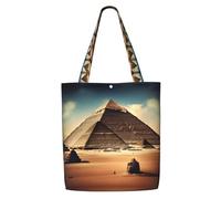 hhbiuuo Dreaming of the Pyramids of Khufu Print Large Tote Bag for Women - Reusable Canvas Shoulder Tote Bags, for Travel, Work, Daily Use