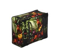 hhbiuuo Lots of fresh vegetables Print Storage Bag, Reusable Groceries Bag, Waterproof Tote for Picnics, Travel, Moving&Everyday Use