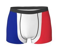 hhbiuuo M Men's Underwear Boxer Briefs, Breathable Stretch Boxer Briefs/French flag Print Moisture-Wicking Trunks Shorts Black