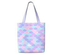 hhbiuuo Mermaid tattoo Print Large Tote Bag for Women - Reusable Canvas Shoulder Tote Bags, for Travel, Work, Daily Use