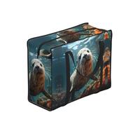 hhbiuuo Seal pup in water Print Storage Bag, Reusable Groceries Bag, Waterproof Tote for Picnics, Travel, Moving&Everyday Use