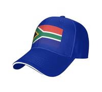 hhbiuuo Unisex Blue Baseball Caps, South African Flag Print Adjustable Snapback Hats, Fashion Comfortable Sun Golf Dad Trucker Hat