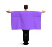 hhbiuuo Wearable Flag Cape with Sleeves,Stadium Supporter Gear&Festival Costume, Solid color light purple Print Sports Fan Flag Cloak