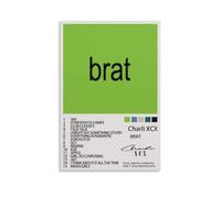 HHBOK Charli XCX BratWall Art Poster Waterproof Living Room Bedroom Office Modern Canvas Printing Home Decoration Gift CreativityCharli XCX Brat08x12inch(20x30cm)