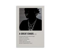 HHBOK Ken Carson A Great ChaosWall Art Poster Waterproof Living Room Bedroom Office Modern Canvas Printing Home Decoration Gift CreativityKen Carson A Great Chaos20x30inch(50x75cm)