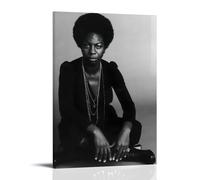 HHBOK Nina SimoneWall Art Poster Waterproof Living Room Bedroom Office Modern Canvas Printing Home Decoration Gift CreativityNina Simone16x24inch(40x60cm)