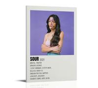 HHBOK Olivia Rodrigo SourWall Art Poster Waterproof Living Room Bedroom Office Modern Canvas Printing Home Decoration Gift CreativityOlivia Rodrigo Sour16x24inch(40x60cm)