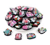 HHCFAST 30Pcs Focal Silicone Beads for Keychain Making Bulk Silicone Focal Beads for Pens Necklace and Bracelets（Skeleton）