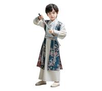 HHCTEBEC Boys Chinese Hanfu Costume Set for Kids Performance, Traditional Cultural Festival Outfit,140