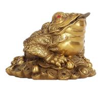 HHCTEBEC Chinese Feng Shui Money Frog Coin Toad Lucky Money Frog Wealth Lucky Home Office Decoration Good Lucky Gift Chinese Pendant Good Luck Gifts Ornament for Prosperity Home Decoration,XL