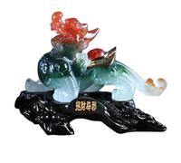 HHCTEBEC Chinese Resin Pi Yao/Pi Xiu Statue Feng Shui Wealth Guardian,Home Office Decoration Tabletop Decor Figurine for Wealth Success Prosperity,B1,45 * 22 * 33cm