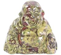 HHCTEBEC Hand Carved Crystal Stone Maitreya Buddhism, 1.5 Inch Laughing Happy Buddha Figurine Home Decoration, Rose Quartz Sitting Sculpture Decor Yoga Figurine Feng Shui Good Luck Indoor,8,1.5in