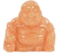 HHCTEBEC Hand Carved Crystal Stone Maitreya Buddhism, 1.5 Inch Laughing Happy Buddha Figurine Home Decoration, Rose Quartz Sitting Sculpture Decor Yoga Figurine Feng Shui Good Luck Indoor,7,2in