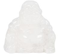 HHCTEBEC Hand Carved Crystal Stone Maitreya Buddhism, 1.5 Inch Laughing Happy Buddha Figurine Home Decoration, Rose Quartz Sitting Sculpture Decor Yoga Figurine Feng Shui Good Luck Indoor,3,2in