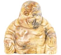 HHCTEBEC Hand Carved Crystal Stone Maitreya Buddhism, 1.5 Inch Laughing Happy Buddha Figurine Home Decoration, Rose Quartz Sitting Sculpture Decor Yoga Figurine Feng Shui Good Luck Indoor,13,2in