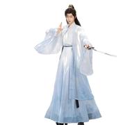 HHCTEBEC Hanfu for Men, Ancient Chinese Scholar & Warrior Costume, for Stage Performance, Kung Fu, Cosplay,A,3XLarge
