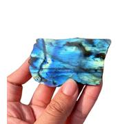 HHCTEBEC Labradorite Raw Stone Natural Crystal Healing Crystal Moonstone Labradorite Slice for Polishing, Sanding, DIY, Decor, Reiki, Collection, Crafts,600~700g