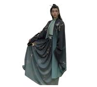 HHCTEBEC Men Chinese Traditional Ancient Cosplay Costume Wei Jin Style Qiyao Ruqun for Stage, Photography,A,XXLarge