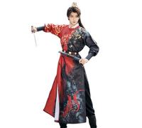 HHCTEBEC Men's Ancient Chinese Hanfu Dress Ancient Chinese Swordsman Costume for Cosplay, Stage, Photography,A,3XLarge