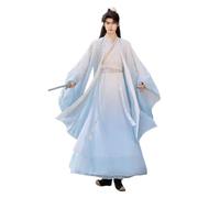 HHCTEBEC Men's Hanfu, Ancient Chinese Traditional Costume Song Dynasty Hanfu for Festivals, Cosplay,Blue,XLarge