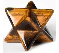 HHCTEBEC Natural Amethyst, Stone Healing Chakra Worry Stone Crystal Protection Sacred Meditation Energy Generator Healing Chakra Six-Pointed Star for Home Office Decor,tiger's eye