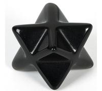 HHCTEBEC Natural Amethyst, Stone Healing Chakra Worry Stone Crystal Protection Sacred Meditation Energy Generator Healing Chakra Six-Pointed Star for Home Office Decor,obsidian