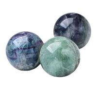 HHCTEBEC Natural Blue Fluorite Crystal Ball - Ocean Blue Gemstone Sphere for Throat Chakra, Calm Communication, Mental Clarity & Meditation Energy Work,55MM