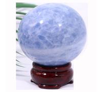 HHCTEBEC Natural Crystal Ball with Wood Stand Gemstone Sphere, Polished Healing Energy Mineral Gemstone Balls for Reiki Chakra Decoration Fengshui (70-80Mm) Fengshui Home Decoration,5