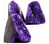 HHCTEBEC Natural Crystal Crystal Rock, Large Crystal Clusters Stone, Quartz Crystal Healing Stones Raw Stone,Amethyst Geode Cave Healing Crystal Stones 500G for Relaxation,4
