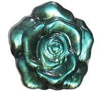 HHCTEBEC Natural Labradorite Crystal Rose Statue 1.3 Carved Healing Crystal Gemstone Carving Stone Valentine's Day Decoration Reiki Energy Meditation Healing Home Ornament DIY