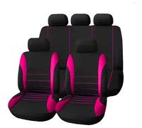 HHCVLUZI 9 Pcs Car Seat Covers For Toyota Aygo X Prologue, Full Surround Seat Protectors Front Rear Cushion Seat Cover Comfortable Interior Accessories,Pink