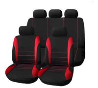 HHCVLUZI 9 Pcs Car Seat Covers For WEY Coffee 01 Coffee 02 V71-V61, Full Surround Seat Protectors Front Rear Cushion Seat Cover Comfortable Interior Accessories,Red