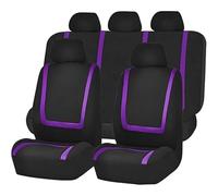 HHCVLUZI Car Cloth Seat Covers For Skoda Kodiaq 5-seat 2016-2023,9 Pcs Full Seat Seat Protectors Breathable Front Rear Cushion Protectors Interior Accessories, Purple
