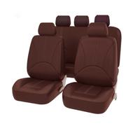 HHCVLUZI Car Seat Cover Sets For Mitsubishi Outlander 3rd Gen 5seats/2016 2017 2018, 5 Seats Front Rear Seat Cover Protector Breathable Auto PU Leather Cushion Interior Accessories, Coffee