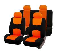 HHCVLUZI Car Seat Cover Sets For Vauxhall Corsa D/Corsa D/Corsa E/Corsa E/Corsa F,5-seater Front Rear Cushion Protector Full Surround Breathable Cushion Covers Interior Accessories,Orange
