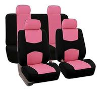 HHCVLUZI Car Seat Cover Sets For VW Sharan Caddy Maxi T Cross,5-seater Front Rear Cushion Protector Full Surround Breathable Cushion Covers Interior Accessories,Pink