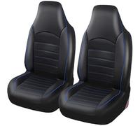 HHCVLUZI Car Seat Covers For VW UP 2011-2023,2 Pcs Leather Front Car Seat Covers Breathable Seat Protector Car Seat Cushion Interior Accessories,Blue