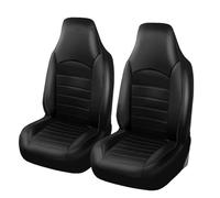 HHCVLUZI Car Seat Covers For VW UP 2011-2023,2 Pcs Leather Front Car Seat Covers Breathable Seat Protector Car Seat Cushion Interior Accessories,Black