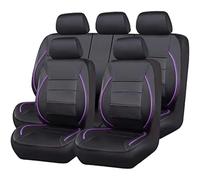 HHCVLUZI Car Seat Covers Full Set For BMW 1 Series (4door) F20 2012-2023,Leather Front Rear Seat Covers Protectors Waterproof Seat Cushion Cover Interior Accessories,Purple