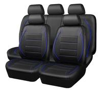 HHCVLUZI Car Seat Covers Full Set For Dodge Ram 1500/2500/3500,Leather Front Rear Seat Covers Protectors Waterproof Seat Cushion Cover Interior Accessories,Blue
