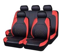 HHCVLUZI Car Seat Covers Universal Fit For Mazda 3, CX-5, 6, CX-3, 4, 7, 9, MX-5, RX-8，Auto Seat Cover Cushion PU Front Rear Seat Protectors Breathable Removable Accessories,C/Red