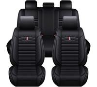 HHCVLUZI Leather Car Cover Seats Full Set For Fiat Tipo (Type 356) Sedan 2015-2020,All-Weather Car Luxury Seat Cover Front Rear Seat Protectors Custom Seat Accessories,Black