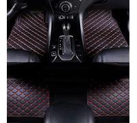 HHCVN 4pcs Car Floor Mats for 2010 Mazda MX-5 20th Anniversary, All Weather Waterproof Non Slip Leather Floor Liner Interior Protection Car Accessories,B Black Red