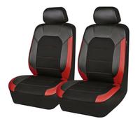 HHCVN Car Front Seat Covers For Opel Adam/Astra/Corsa/Crossland, PU Leather Comfortable Breathable Non Slip Car Interior Accessories,Red
